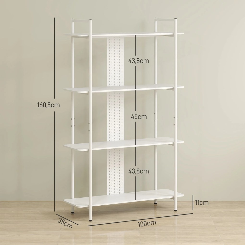 Estante com Prateleiras – Modelo Chamonix – 100x35x160 – Madeira – 6 N