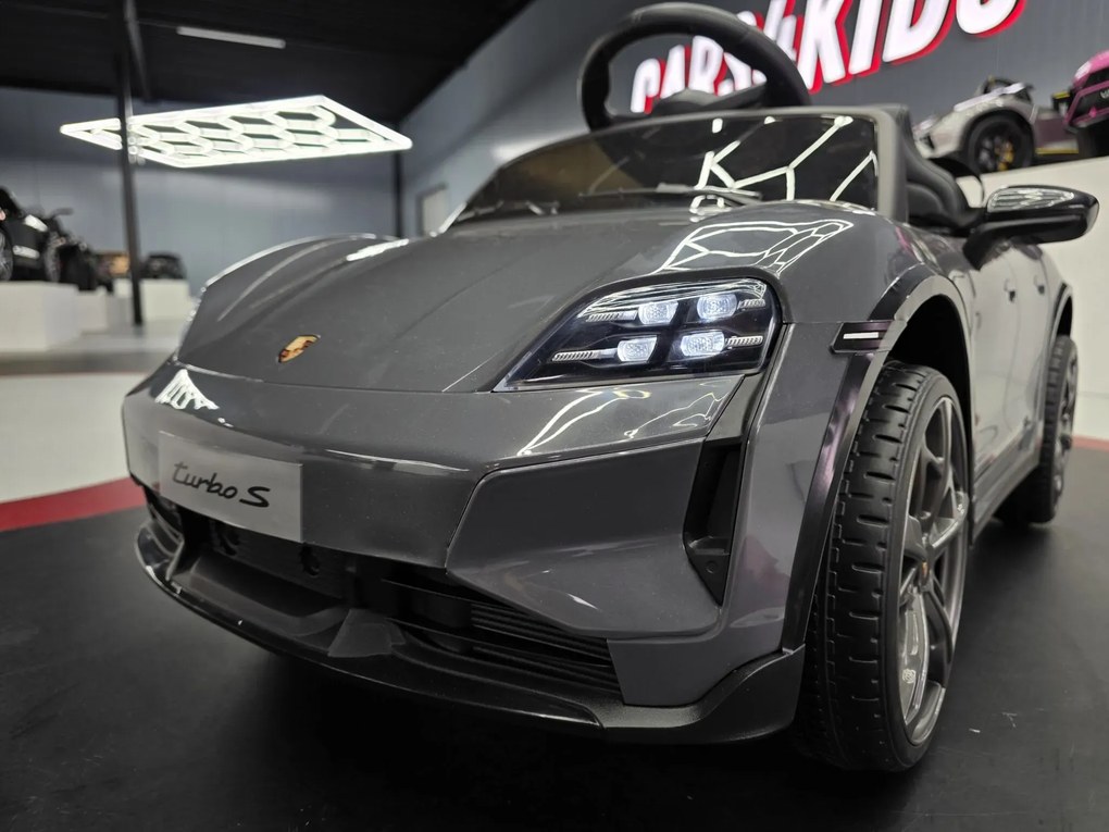 Carro Infantil bateria 12V Porsche Taycan Cinzento