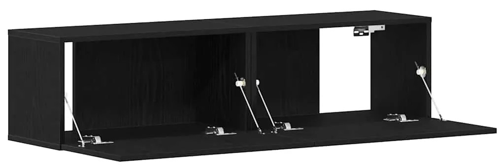 Móvel de TV 120x30x30,5cm derivados de madeira carvalho preto