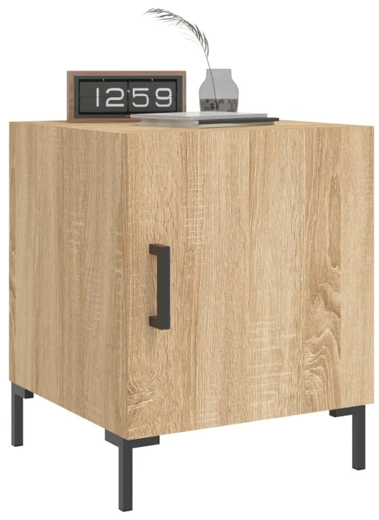 Mesa cabeceira 2pcs 40x40x50cm deriv. madeira carvalho sonoma