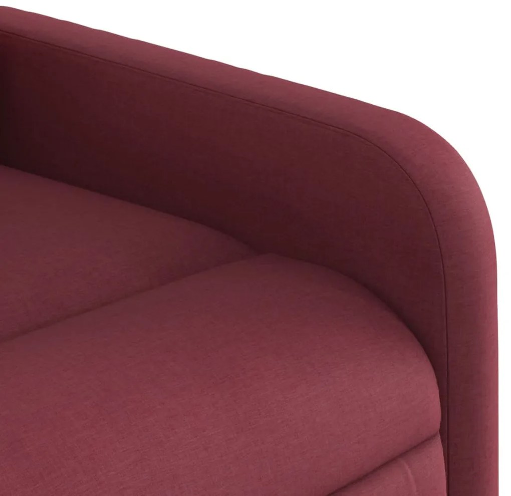 Poltrona de massagens reclinável tecido vermelho tinto
