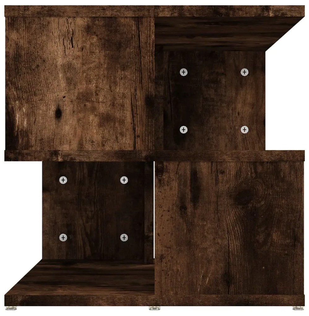 Mesa de apoio 40x40x40 cm derivados de madeira carvalho fumado