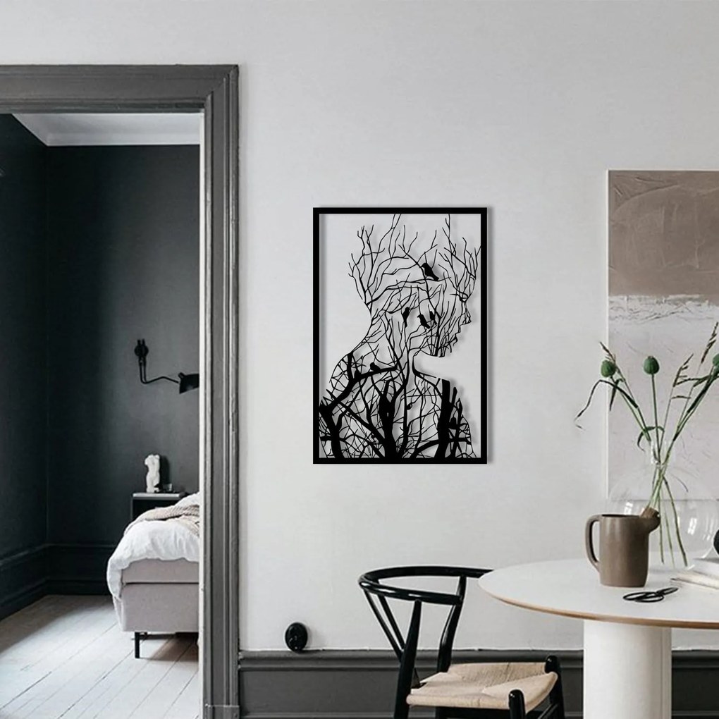 Acessório Decorativo em Metal Arakan – Preto – 42 x 62 cm