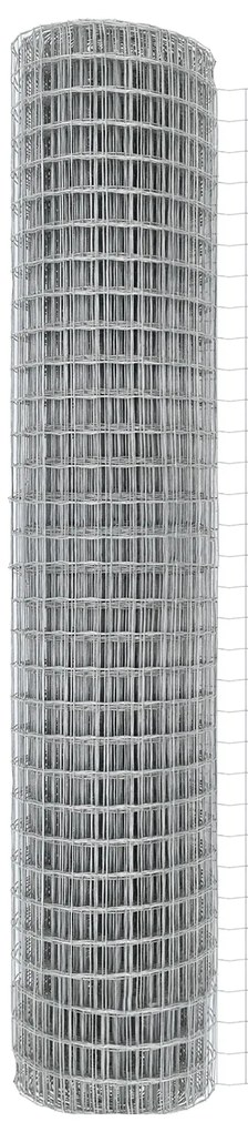 Cerca Euro com 7 Postes Espigados 1,5x10 m Aço Galvanizado