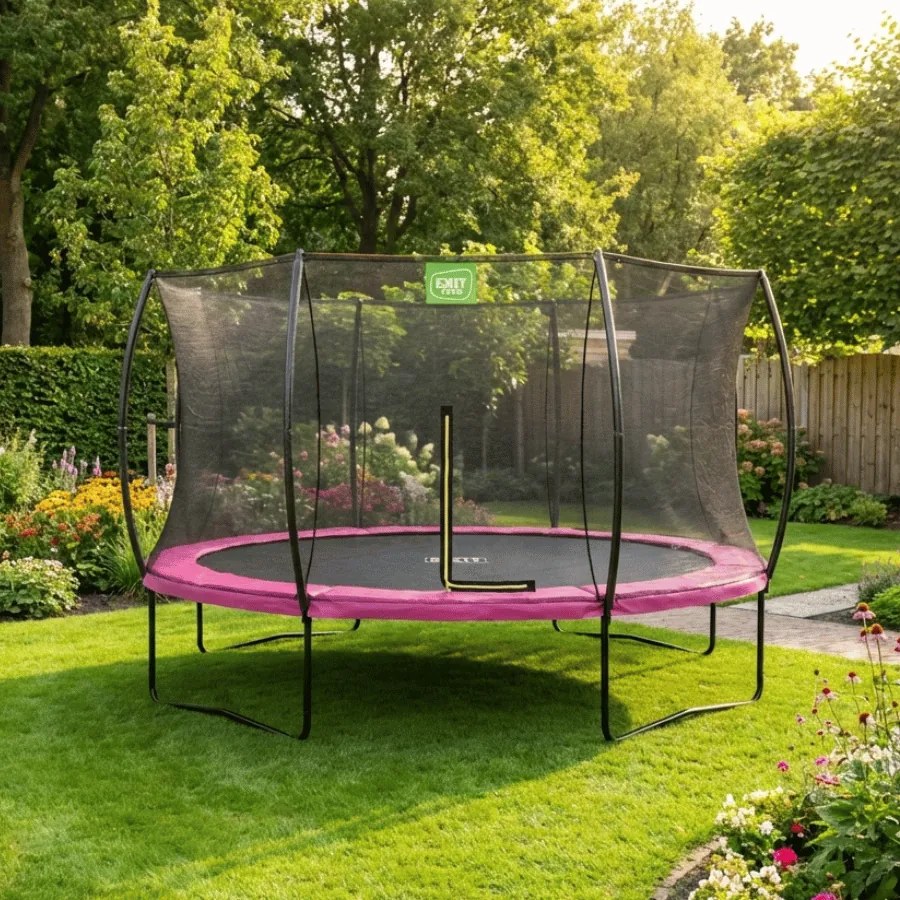 Trampolim redondo Silhouette ø427 cm - rosa