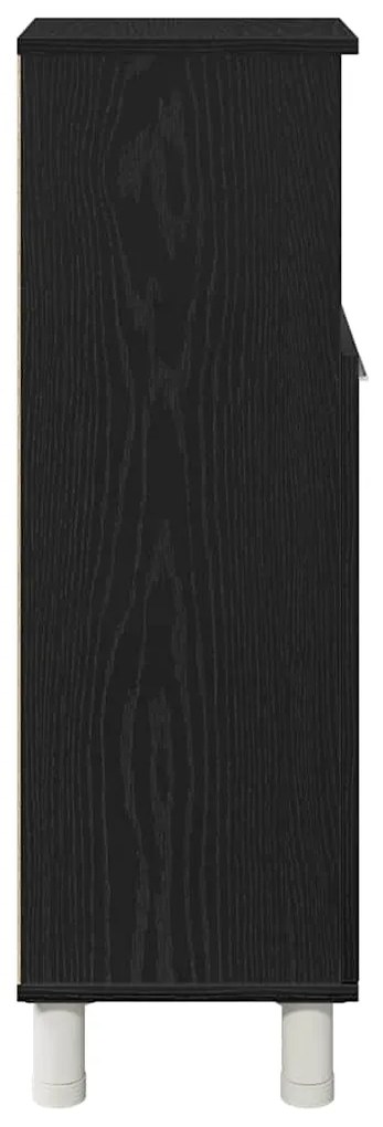 Armário de Casa de Banho vidaXL Carvalho Preto 30x30x95 cm Madeira Ing