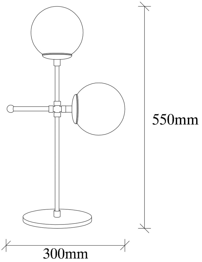 Candeeiro de Mesa Mudoni – Dourado – 15 x 30 cm
