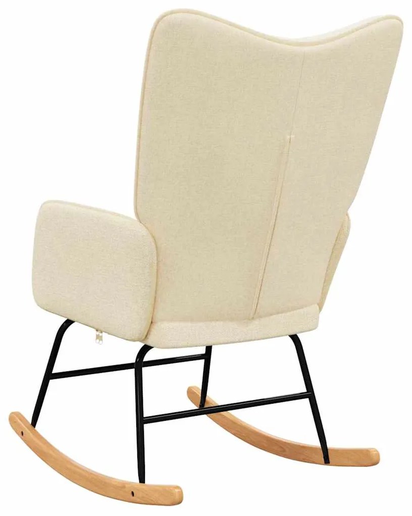 Cadeira de baloiço tecido cor creme