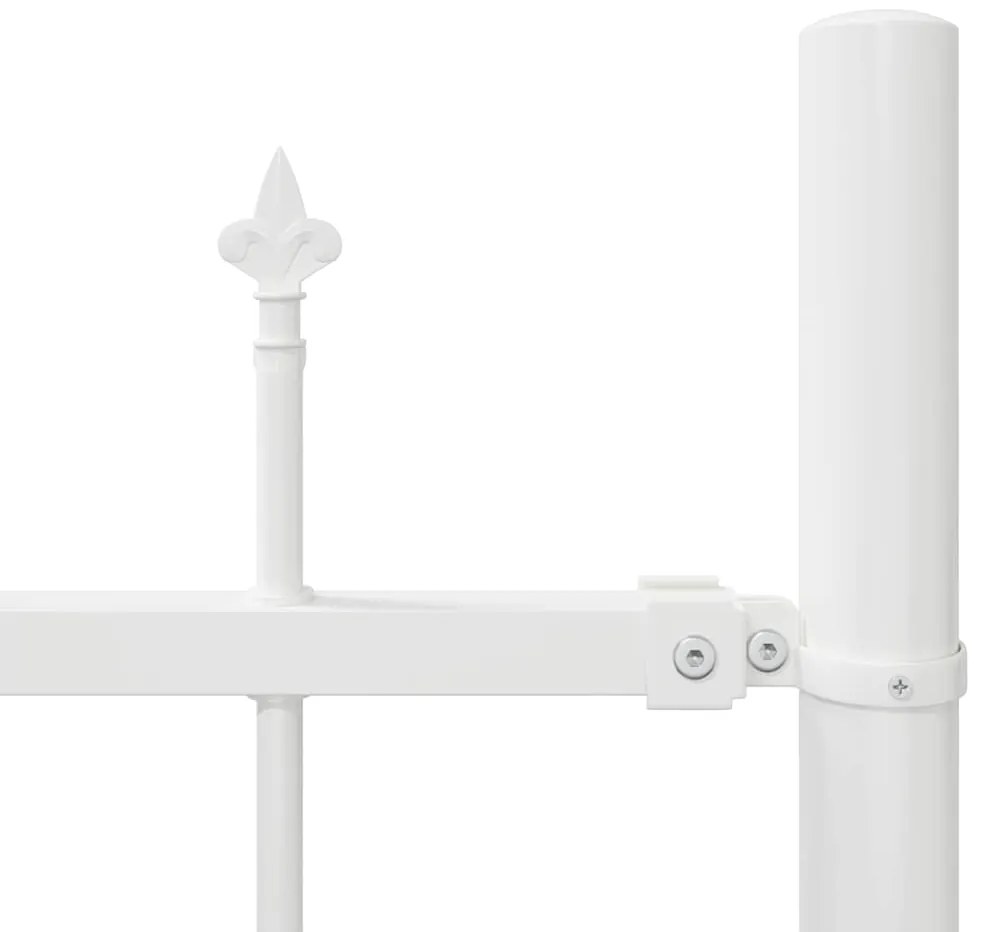 Cerca de Jardim com Topo Arqueado - Branco, 11,9 x 1 m, Aço