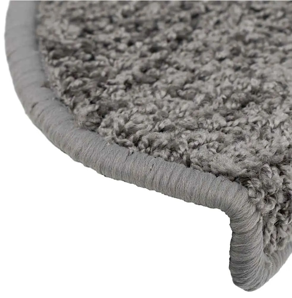 Tapetes de escada 20 pcs 65x21x4 cm cinzento