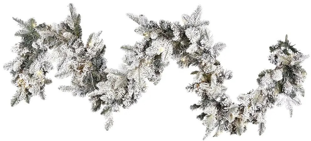 Guirlanda de Natal branca com LED e efeito de neve 270 cm SUNDO Beliani