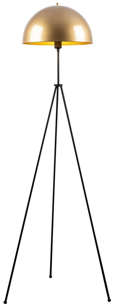 Candeeiro de Pé Can – Dourado e Preto – 50 x 50 cm