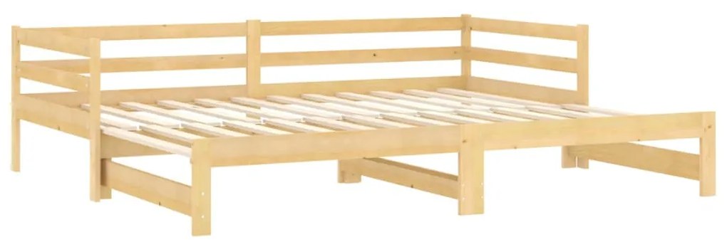 Estrutura sofá-cama de puxar 2x(90x200) cm pinho maciço