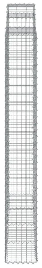 Cestos gabião arqueados 6pcs 200x30x220/240cm ferro galvanizado