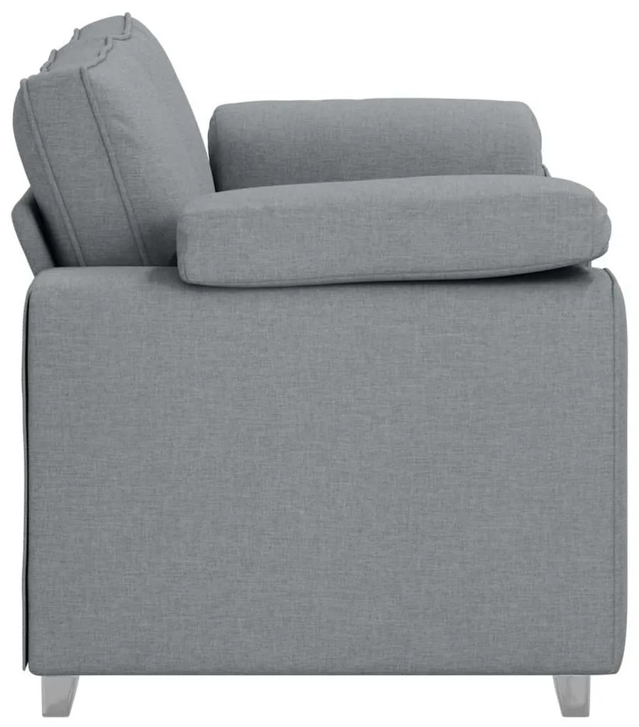 Sofá Loveseat Cinza-Claro 120 cm em tecido