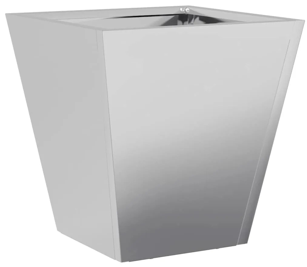Vaso/floreira de jardim 2 pcs 40x40x40 cm aço galvanizado