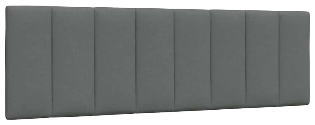 vidaXL Almofadão de cabeceira Hanko 160 cm tecido cinzento-escuro