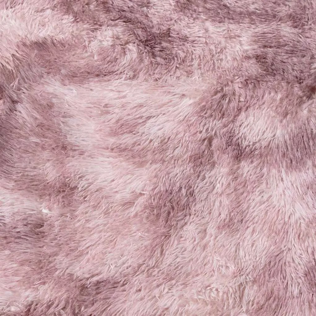 Tapete shaggy de pelo alto NAVARRA 160x160 cm rosa empoeirado