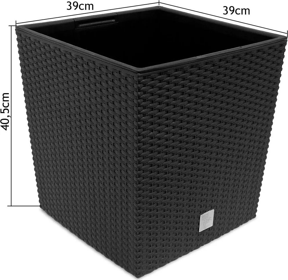 Vaso para flores Mouse Low 39x39x40,5cm antracite