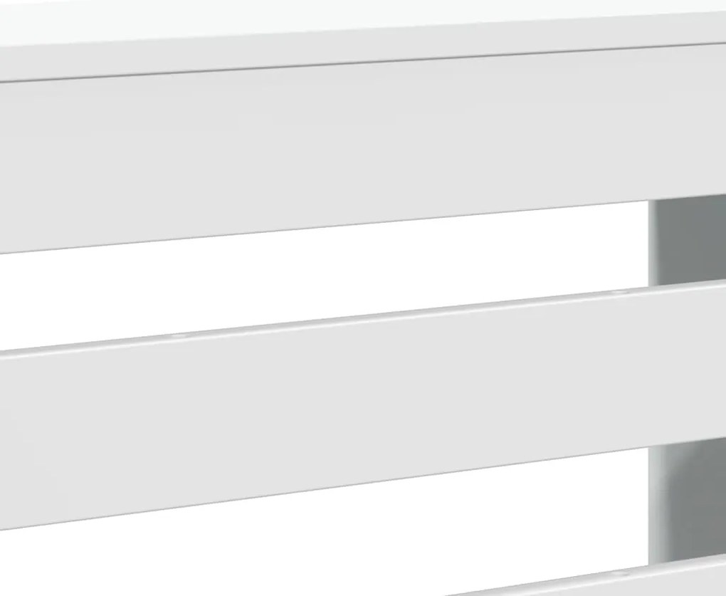 Cobertura de radiador 149x20x82 cm derivados de madeira branco