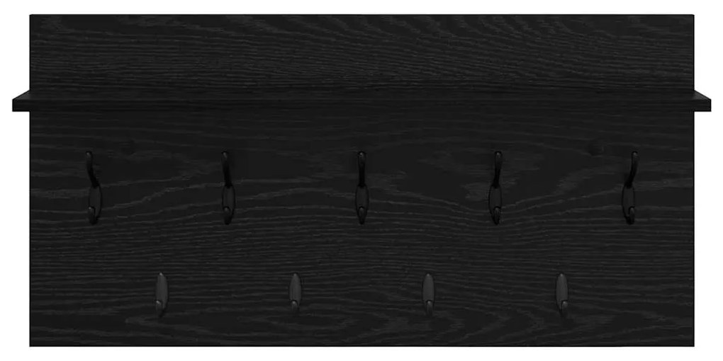Cabideiro de Parede Carvalho preto 80 x 40 x 12 cm