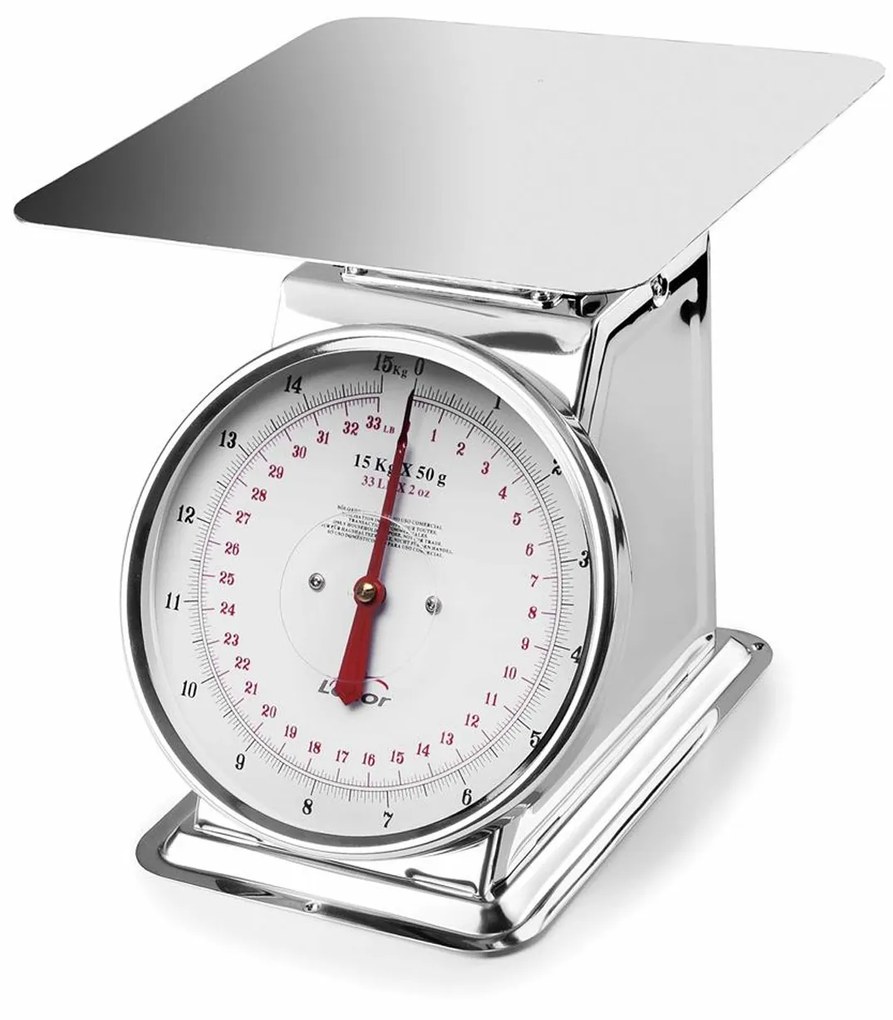 Balança Cozinha Mecânica Inox com Prato 15kg