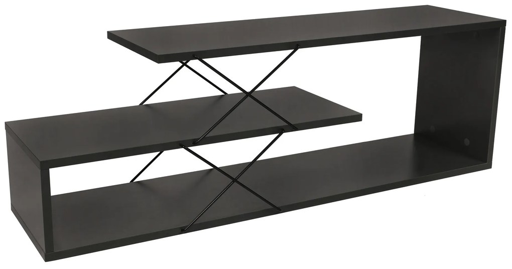 TV Stand Zigzag – Antracite – 120x40x30 cm