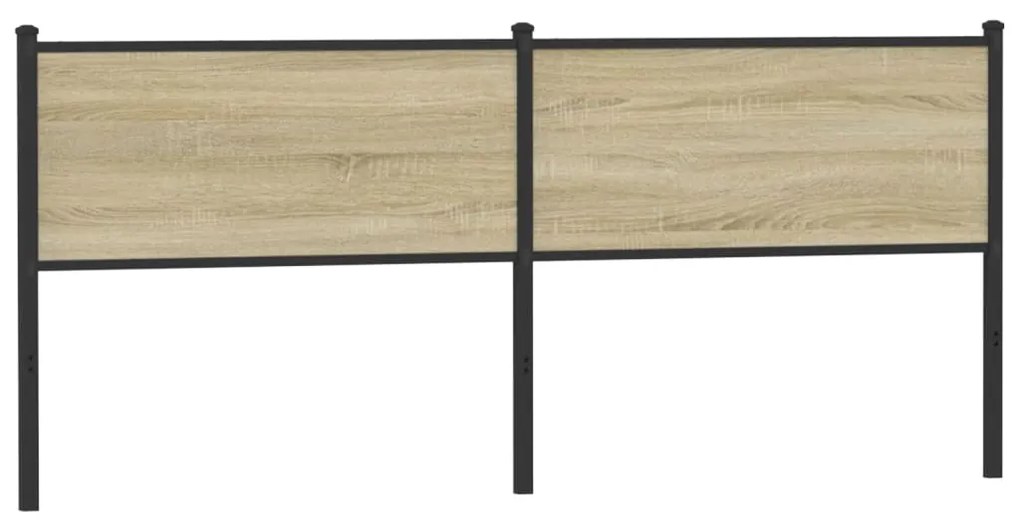 Cabeceira de cama 190 cm derivados madeira/aço carvalho sonoma