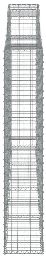 Cestos gabião arqueados 3pcs 300x30x160/180cm ferro galvanizado