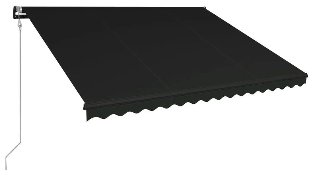 Toldo retrátil c/ sensor vento e LED 450x300 cm antracite