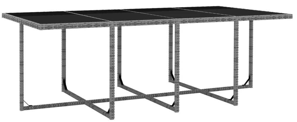 13 pcs conjunto jantar exterior c/ almofadões vime PE antracite