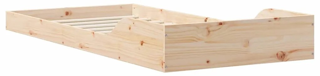 Estrutura da Cama Castanho 80 x 200 cm Madeira de pinho maciça