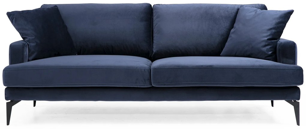 Sofá de 3 Lugares Papira – Azul Marinho – 205x90x88 cm
