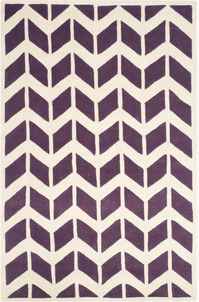 Tapete em lã artesanal de pelo comprido Brenna