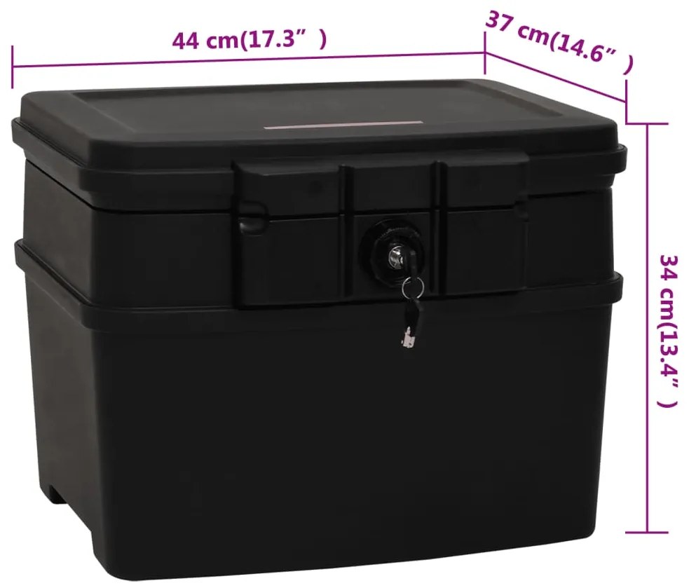 Cofre 44x37x34 cm preto