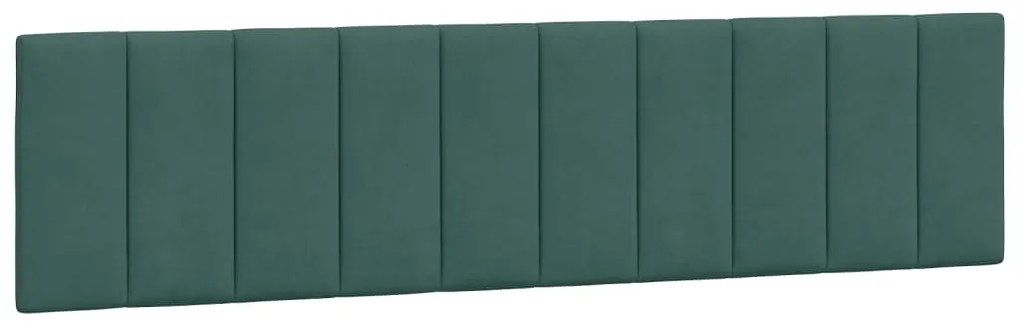 Cama com colchão 200x200 cm veludo verde-escuro