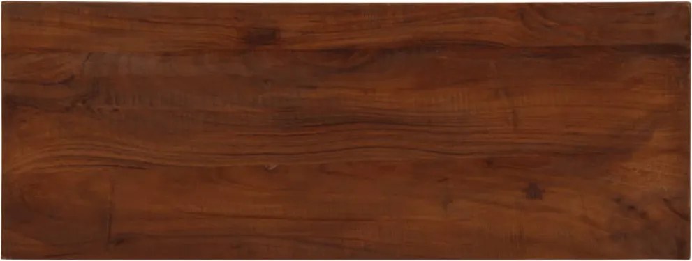 vidaXL Tampo de mesa retangular 70x20x2,5 cm madeira recuperada maciça