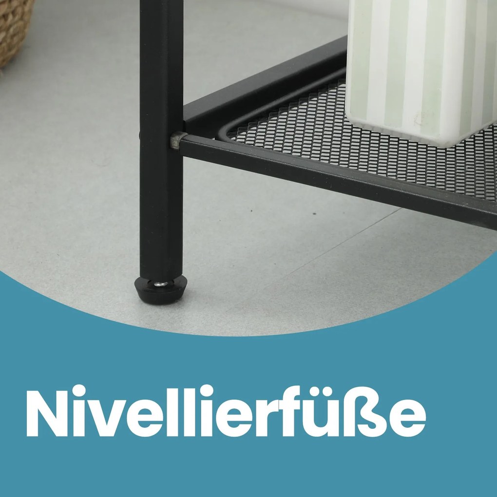 Estante de metal com 5 prateleiras 38 x 30 x 128 cm (C x L x A) preto