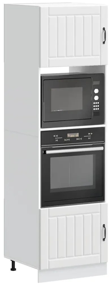 Armários forno 2 pcs Kalmar derivados de madeira branco