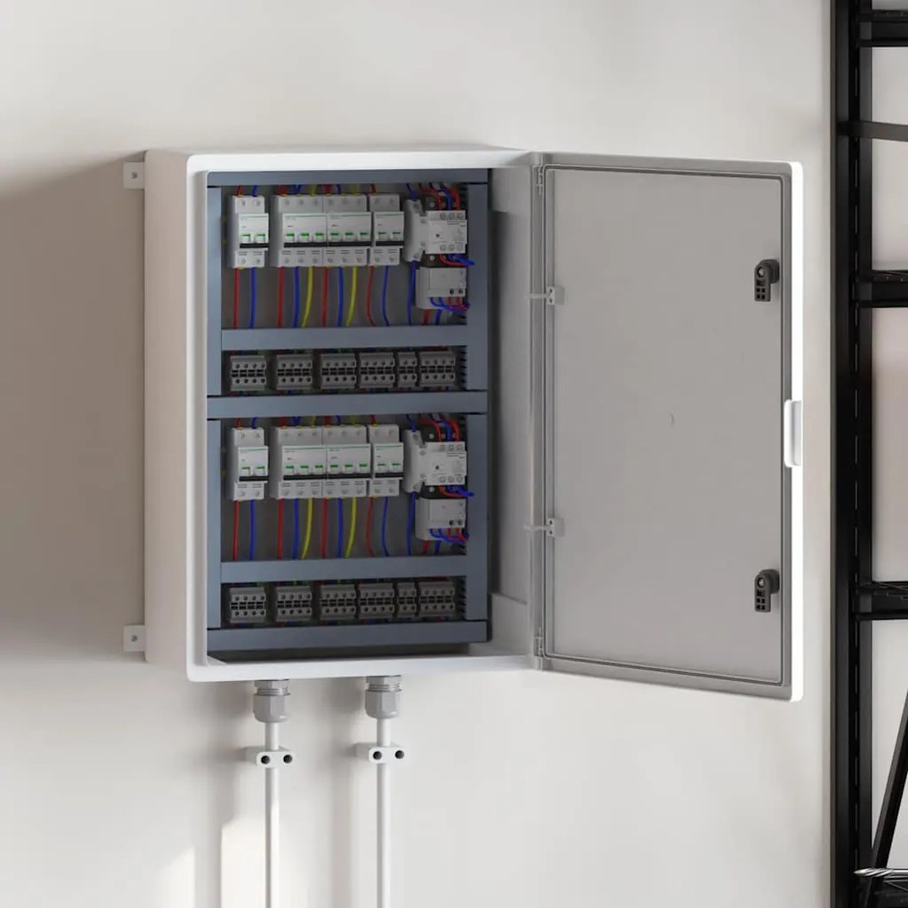 vidaXL Armário de Controle Cinzeto 47 x 20 x 60 cm Plástico ABS