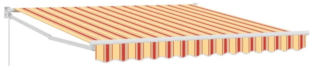 Toldo Retrátil Manual Laranja e Amarelo 350x250 cm
