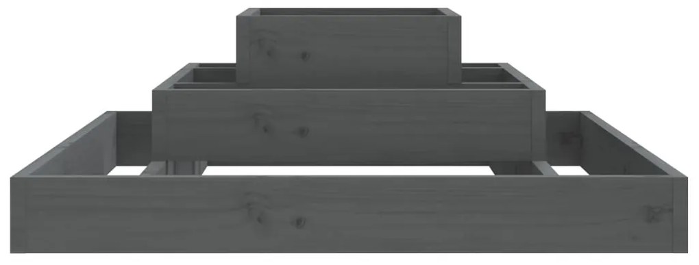 Vaso/floreira 80x80x27 cm pinho maciço cinzento