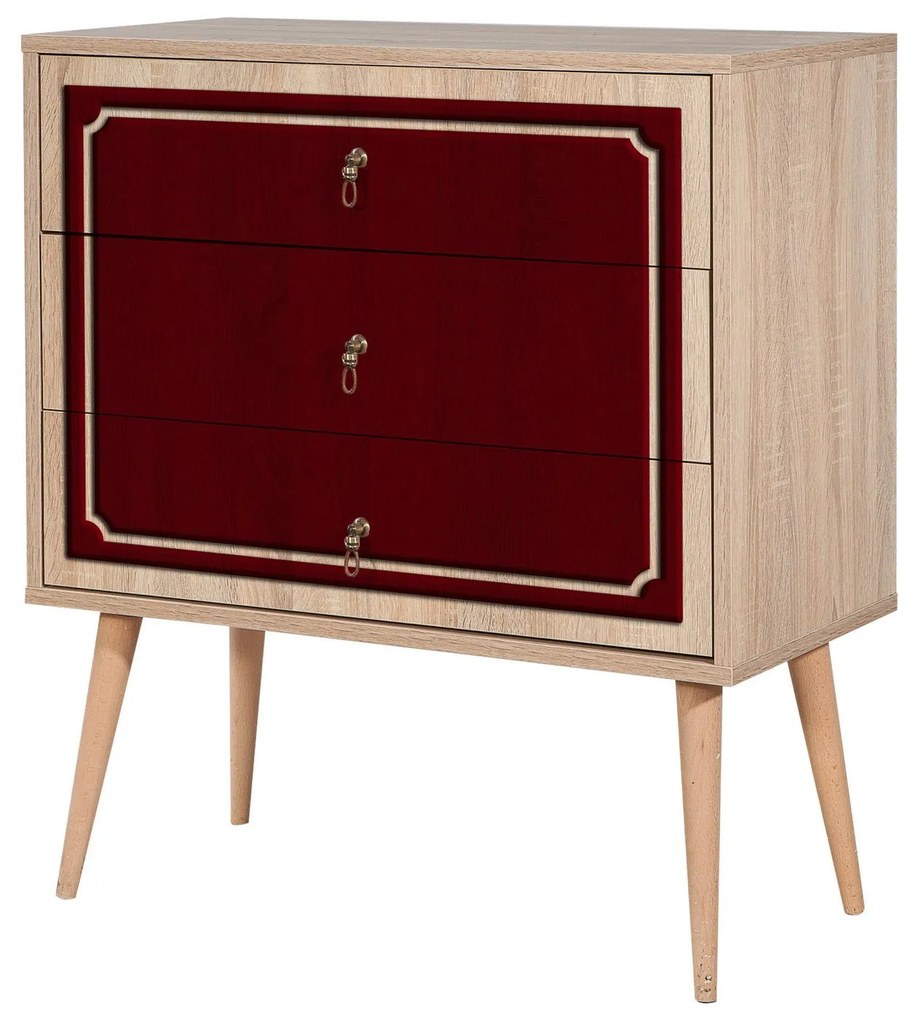 Cómoda Trio – Carvalho Sonoma – 80 cm x 90 cm x 40 cm