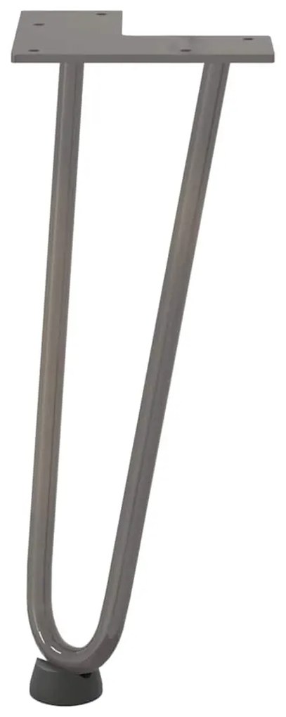 Pernas de grampo para mesa de centro 4 peças Aço natural 30 cm Aço mac