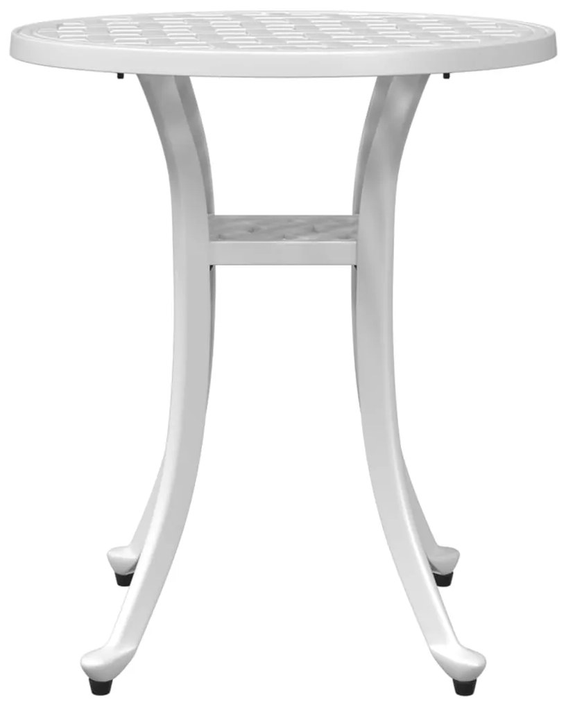 Mesa de jardim Ø48x53 cm alumínio fundido branco