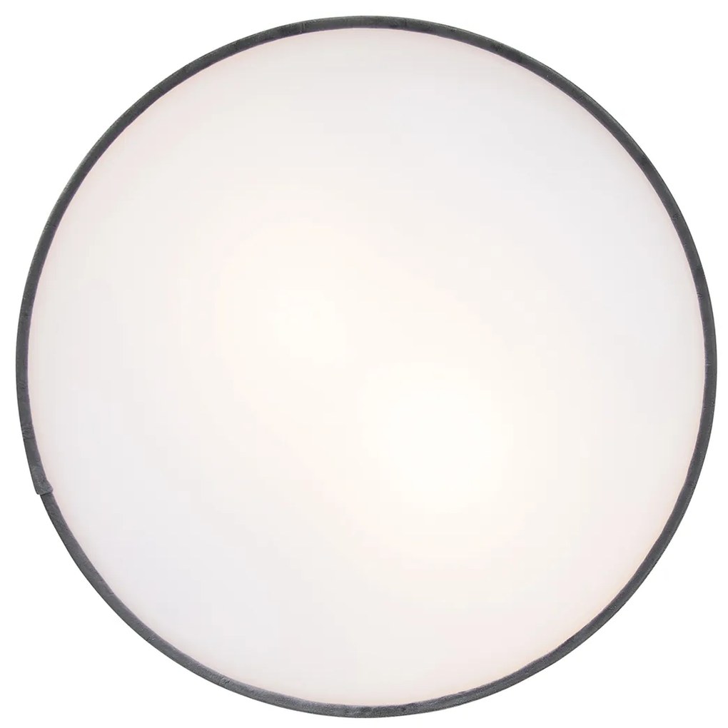 Candeeiro de teto moderno cinzento 40 cm com interior dourado - Drum Moderno