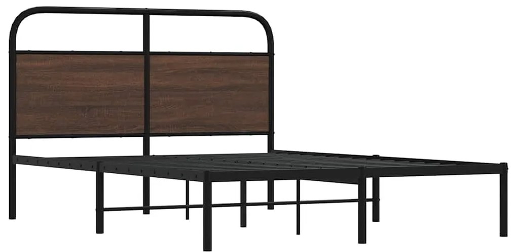 Estrutura cama s/ colchão derivados madeira carvalho castanho