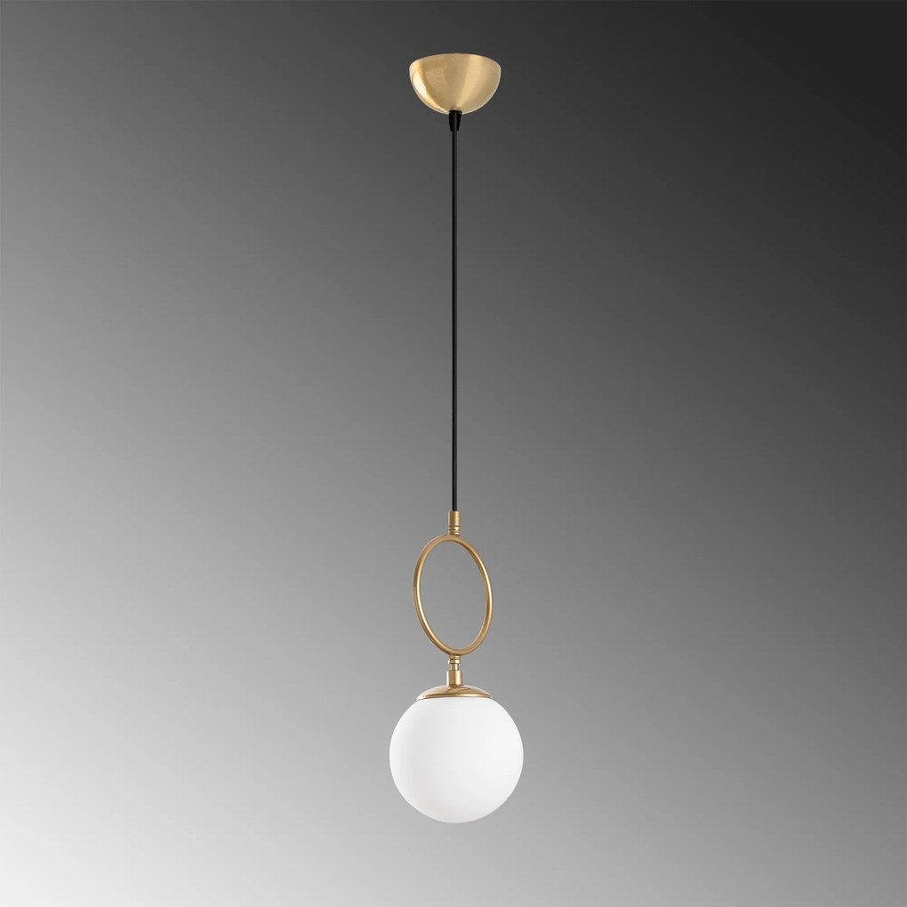 Candeeiro de Teto Ring – Dourado – 15 cm x 127 cm