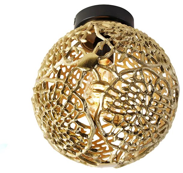 Candeeiro de teto Art Deco dourado - Maro