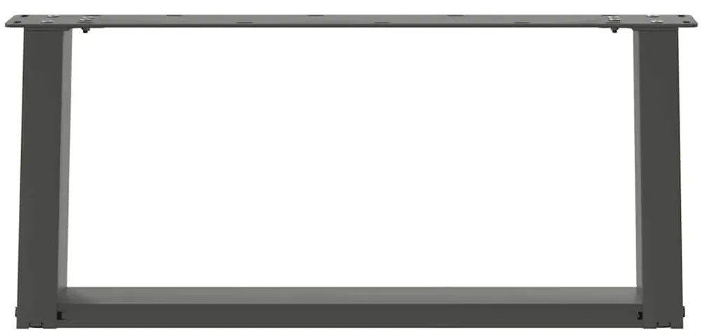 Pés para mesa de centro em forma de U, 2 peças, antracite, 70x(30-31)